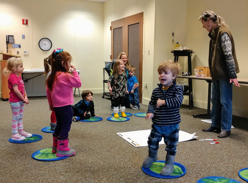 Preschools enjoy the Roots 'N Shoots program at OI's Schrader Center.