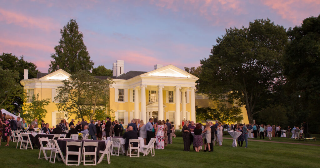 Party of the lawn of a Mansion