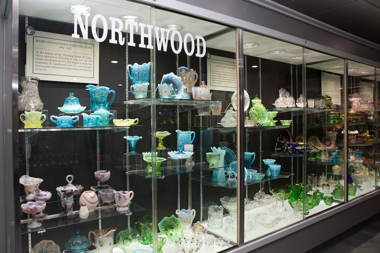 A case containing Northwood Glass.